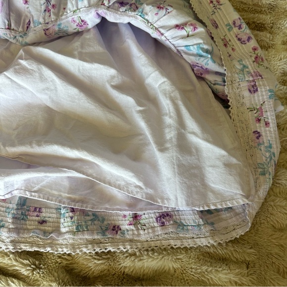 LoveShackFancy for Target Smocked Waist Floral Mini Dress Cottagecore Small - Picture 6 of 9